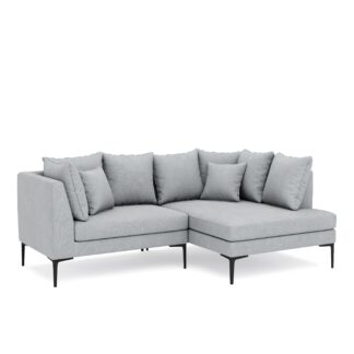 Ecksofa JOEY rechts hellgrau