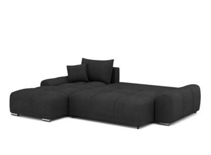 Ecksofa mit Schlaffunktion TRAVIS links schwarz - Image 3
