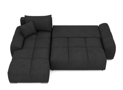Ecksofa mit Schlaffunktion TRAVIS links schwarz - Image 4
