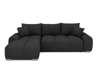 Ecksofa mit Schlaffunktion TRAVIS links schwarz - Image 2