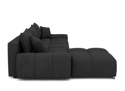 Ecksofa mit Schlaffunktion TRAVIS links schwarz - Image 6