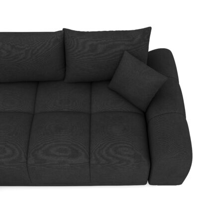Ecksofa mit Schlaffunktion TRAVIS links schwarz - Image 7