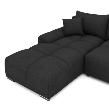 Ecksofa mit Schlaffunktion TRAVIS links schwarz - Image 8