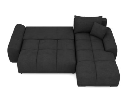 Ecksofa mit Schlaffunktion TRAVIS rechts schwarz - Image 4