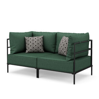 Sofa ETHAN 2-Sitzer dunkelgrün