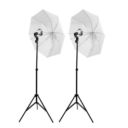 Studioleuchte Schirm LED 2er Set