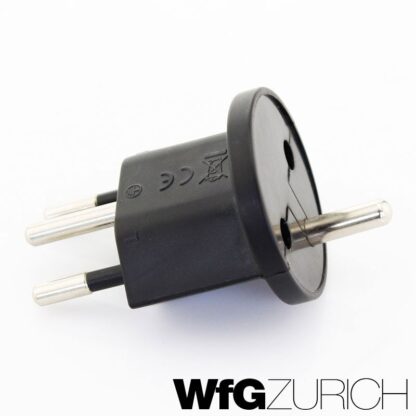 Permanent Fix-Adapter Stecker SCHUKO (Typ F CEE 7) zu Schweiz (T12) 3-polig teilisoliert WEISS - Image 5