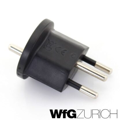 Permanent Fix-Adapter Stecker SCHUKO (Typ F CEE 7) zu Schweiz (T12) 3-polig teilisoliert WEISS - Image 6