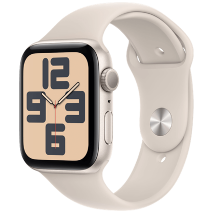 Apple Watch SE 2023 44mm Gold (Beiges Silikon Armband M/L)