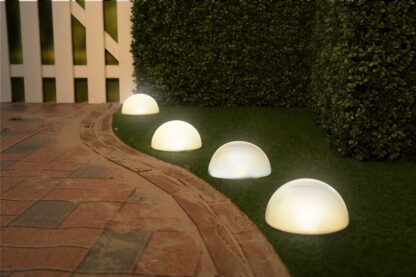 LED Solarlampe halbrund 15 cm 5er Set - Image 2