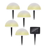 LED Solarlampe halbrund 15 cm 5er Set