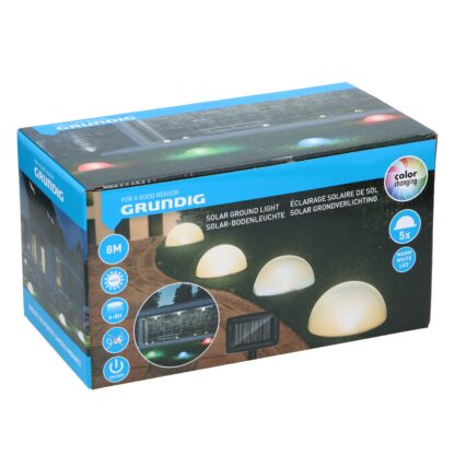 LED Solarlampe halbrund 15 cm 5er Set - Image 4