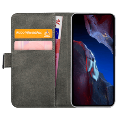 Mobilize Pu-Leder Book Hülle Schwarz Poco F5 Pro