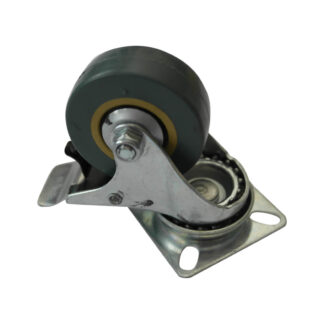 Kugelgelagerte Lenkrolle mit Bremse 50mm PVC hart