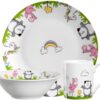 Leonardo Kindergeschirrset Bambini Flamingo/Panda/Einhorn, 3-teilig
