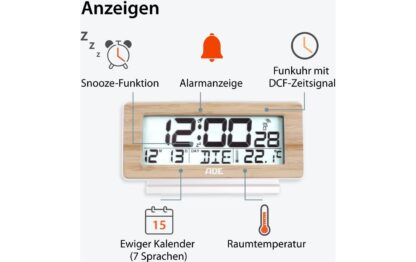 ADE Digitalwecker Temperatur-& Datumsanzeige - Image 6