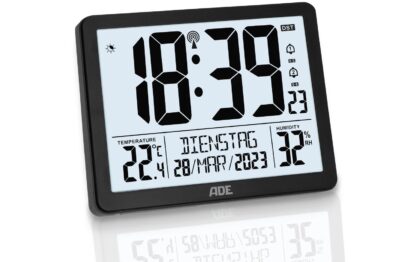 ADE Wanduhr XL, Schwarz/Weiss - Image 3