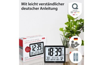 ADE Wanduhr XL, Schwarz/Weiss - Image 4