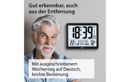 ADE Wanduhr XL, Schwarz/Weiss - Image 5