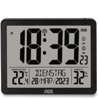 ADE Wanduhr XL, Schwarz/Weiss