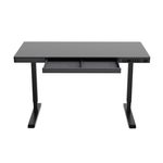 Stehpult elektrisch mit Schublade 120 x 60 cm schwarz