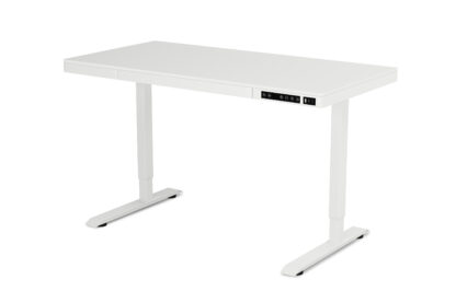 Stehpult elektrisch mit Schublade 120 x 60 cm weiss - Image 3