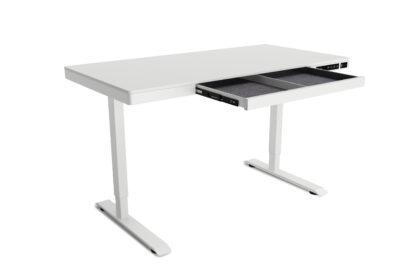 Stehpult elektrisch mit Schublade 120 x 60 cm weiss - Image 6