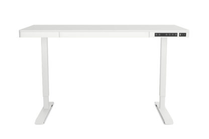 Stehpult elektrisch mit Schublade 120 x 60 cm weiss - Image 2