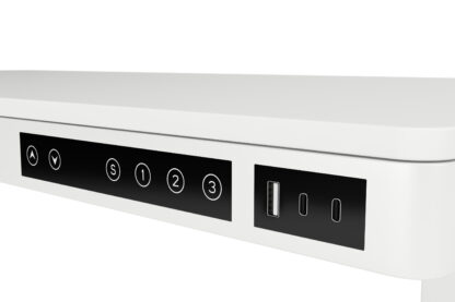 Stehpult elektrisch mit Schublade 120 x 60 cm weiss - Image 10