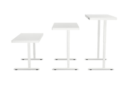 Stehpult elektrisch mit Schublade 120 x 60 cm weiss - Image 8