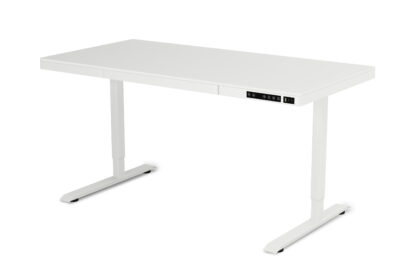 Stehpult elektrisch mit Schublade 140 x 70 cm weiss - Image 3