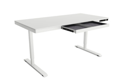 Stehpult elektrisch mit Schublade 140 x 70 cm weiss - Image 6