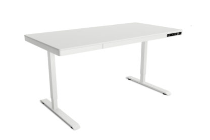 Stehpult elektrisch mit Schublade 140 x 70 cm weiss - Image 5