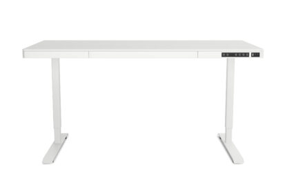 Stehpult elektrisch mit Schublade 140 x 70 cm weiss - Image 2