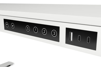 Stehpult elektrisch mit Schublade 140 x 70 cm weiss - Image 10