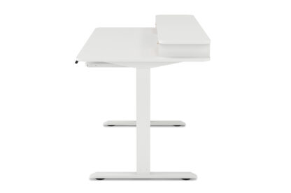 Stehpult elektrisch mit Ablage + Tastaturfach 140 x 70 cm weiss - Image 7