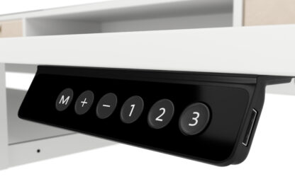 Stehpult elektrisch mit Ablage + Tastaturfach 140 x 70 cm weiss - Image 10
