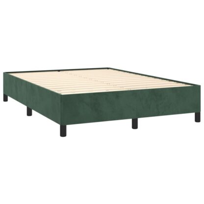 Boxspringbett mit Matratze Dunkelgrün 140x200 cm Samt - Image 4