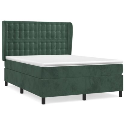 Boxspringbett mit Matratze Dunkelgrün 140x200 cm Samt - Image 2
