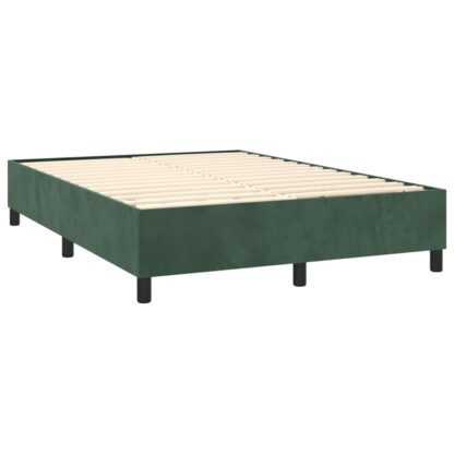 Boxspringbett mit Matratze Dunkelgrün 140x200 cm Samt - Image 4