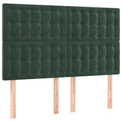 Boxspringbett mit Matratze Dunkelgrün 140x200 cm Samt - Image 6