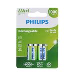 Batterie AAA PHILIPS Recharge 4 Stk.