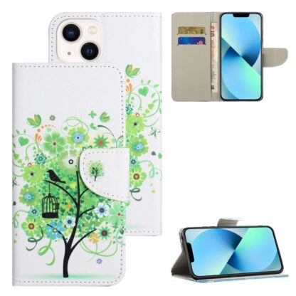 iPhone 15 Buch Etui Tasche mit Kartenfach Baum - Image 6