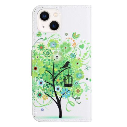 iPhone 15 Buch Etui Tasche mit Kartenfach Baum - Image 4