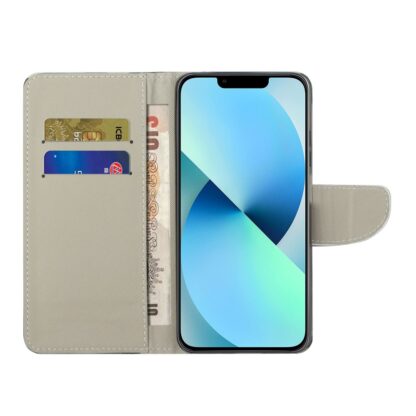 iPhone 15 Buch Etui Tasche mit Kartenfach Camouflage - Image 2