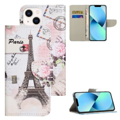iPhone 15 Buch Etui Tasche mit Kartenfach Eiffelturm - Image 6