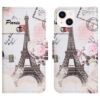 iPhone 15 Buch Etui Tasche mit Kartenfach Eiffelturm