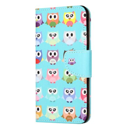 iPhone 15 Buch Etui Tasche mit Kartenfach Eulen - Image 4