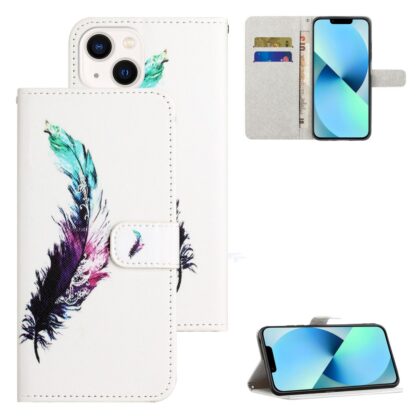 iPhone 15 Buch Etui Tasche mit Kartenfach Feder - Image 6