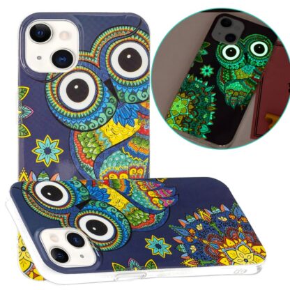 iPhone 15 Leuchtende Glow Gummi Schutzhülle Eule - Image 5